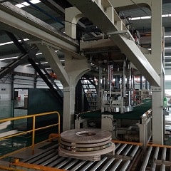 Linea de empaquetado de bobinas